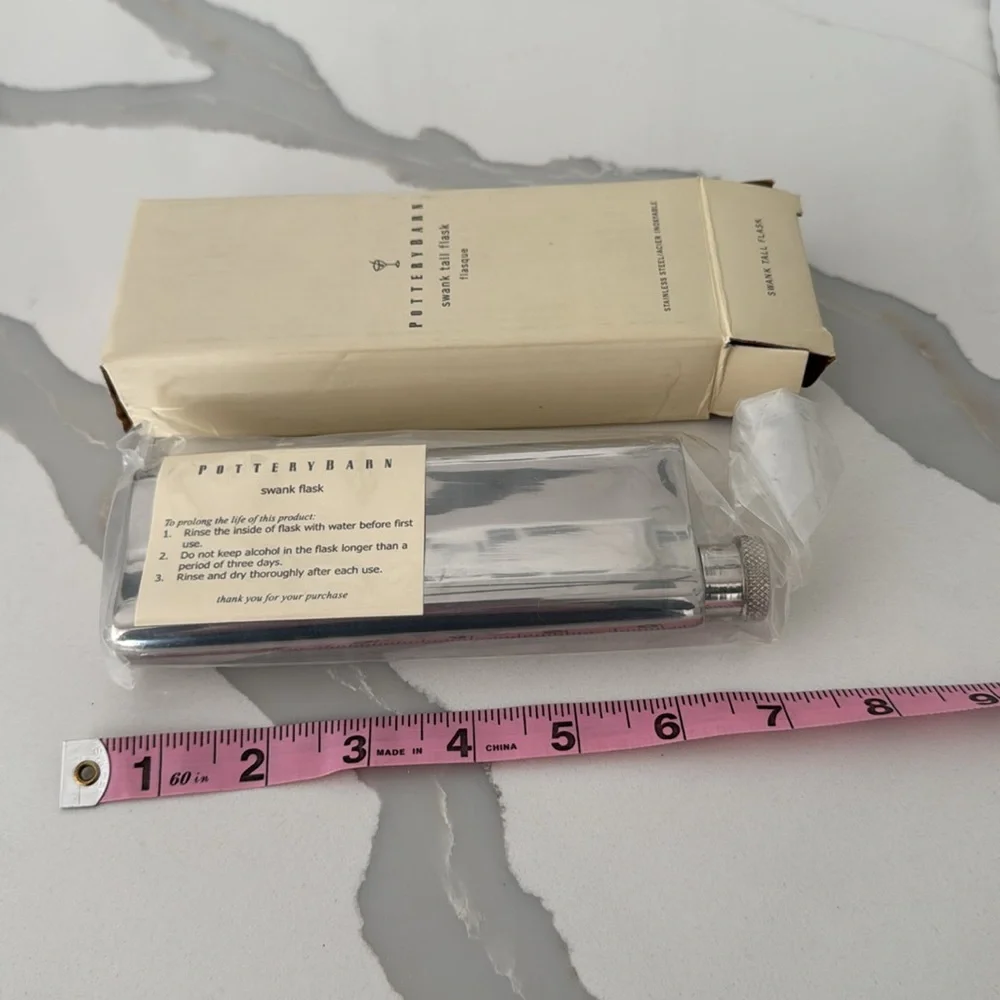 pottery Barn stainless steel flask New